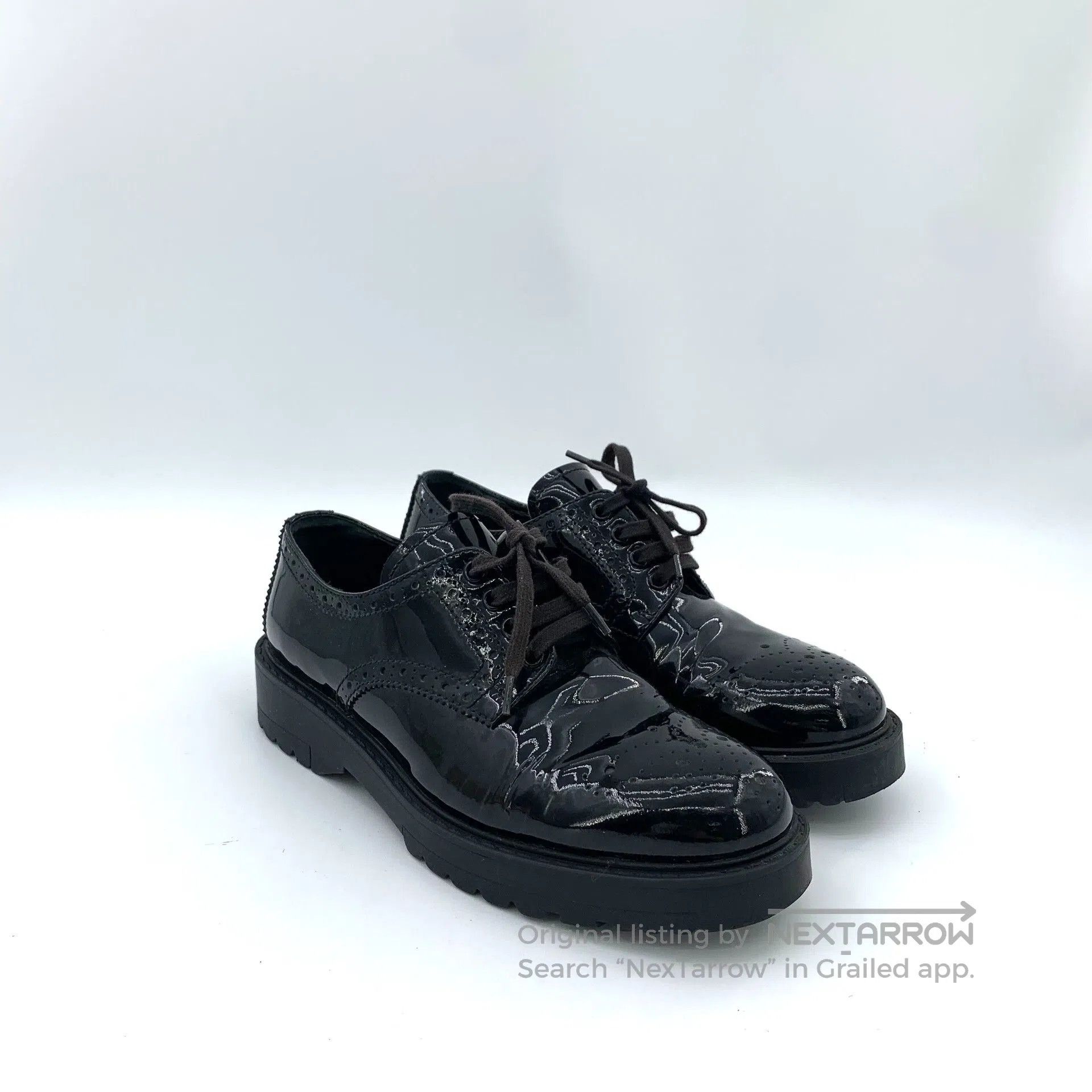 Prada Prada Black Patent Leather Round Toe Flats. Size US 6.5 / IT 36.5 - 2 Thumbnail