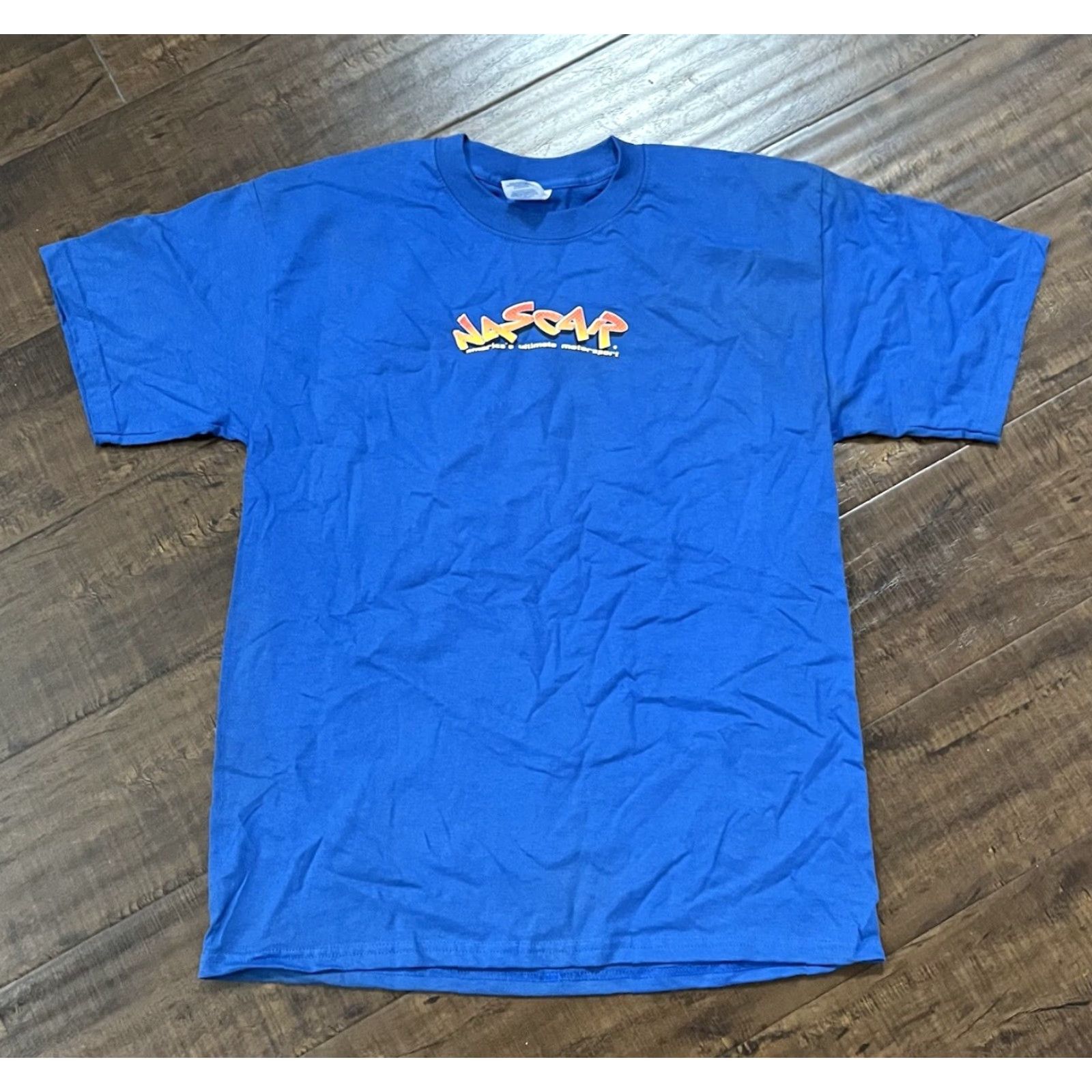 NASCAR VINTAGE NASCAR Racing Mens Blue T-Shirt L 90s Dale Earnhardt Gordon Rusty Mens Shirts Size US L / EU 52-54 / 3 - 3 Thumbnail