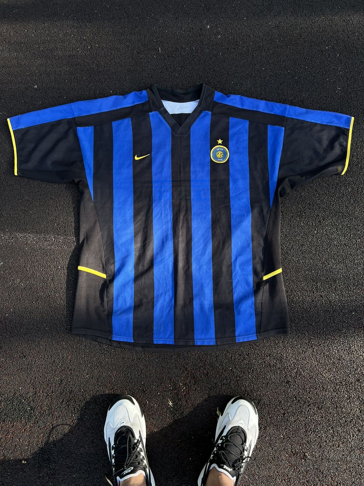 Nike 🔵⚫️Nike Inter Milan 2002 2003 Home Jersey Size US XL / EU 56 / 4 - 3 Thumbnail