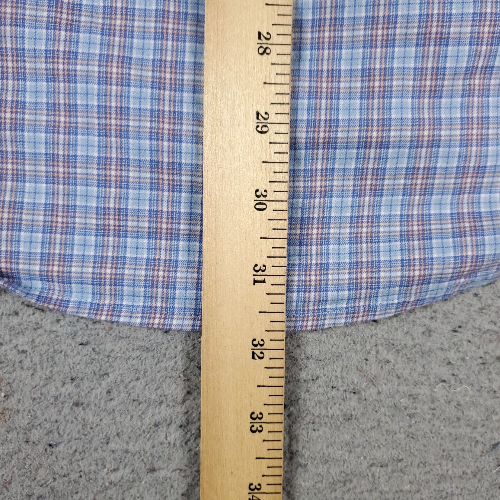 Peter Millar PETER MILLAR Shirt XL Blue Plaid Long Sleeve Button-Up Mens Size US XL / EU 56 / 4 - 4 Thumbnail