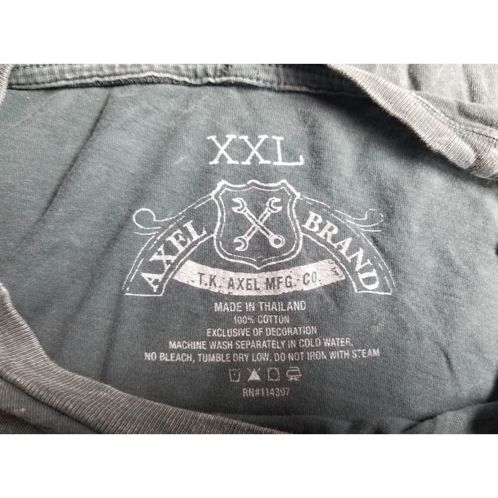 J Brand AXEL BRAND Men Short Sleeve Shirt Motorcycle Racing Solid Gray 2XL Cotton Crew Neck Stretch Everyday All Seasons T-Shirt Regular Mens Size US XXL / EU 58 / 5 - 7 Thumbnail