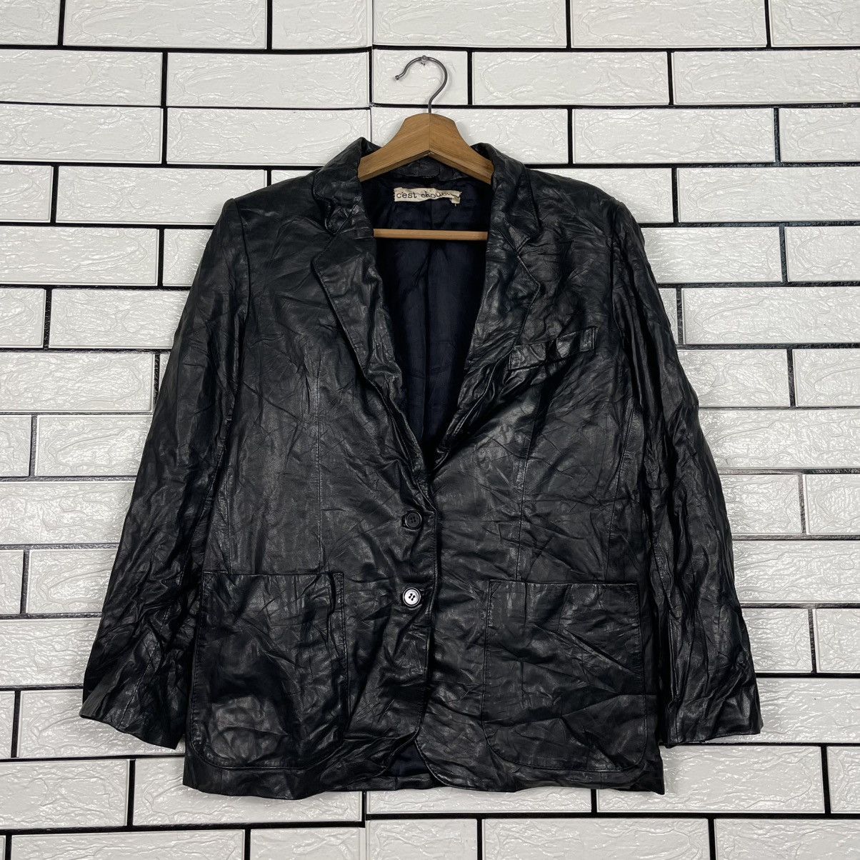 Japanese Brand C'est Chouette Leather Jacket Size M / US 6-8 / IT 42-44 - 1 Thumbnail