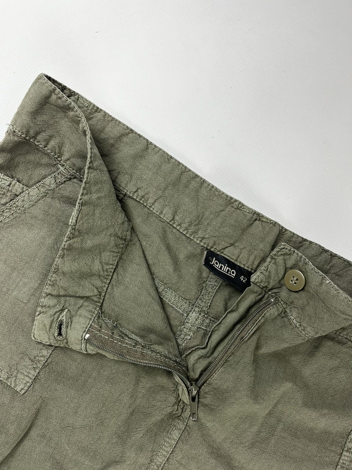 Japanese Brand Janina multipocket khaki skirt New Size 28" / US 6 / IT 42 - 5 Thumbnail