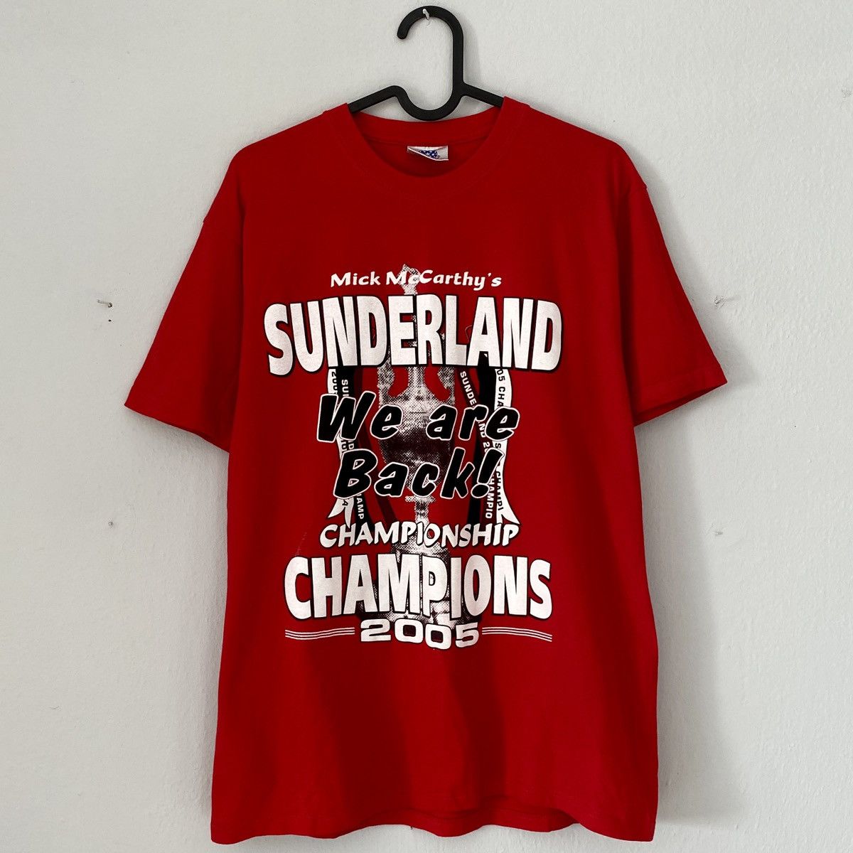 Vintage 2005 2006 Sunderland Champions Back Vintage Retro Soccer Tee Size US M / EU 48-50 / 2 - 2 Thumbnail