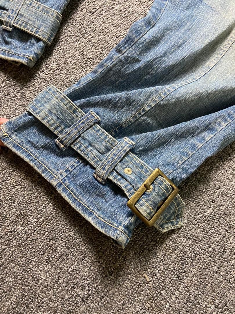 Japanese Brand PBI Brand Capri Jeans with Buckled Straps (184) Size US 34 / EU 50 - 5 Thumbnail