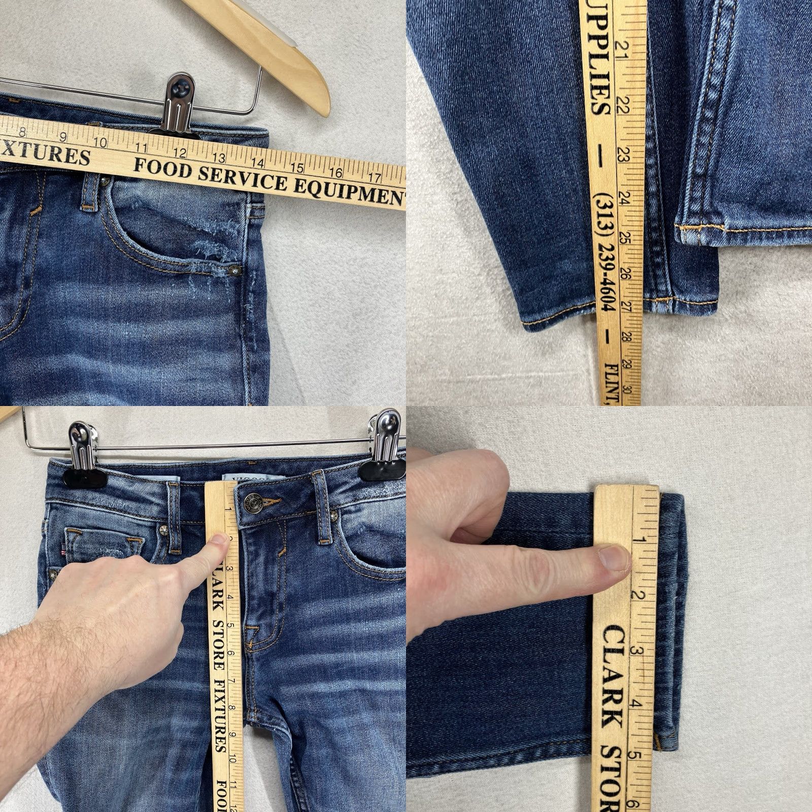 Vintage VIGOSS Jagger Skinny Jeans Distressed Stretch Women’s 28x27 Jeans Size 26" / US 2 / IT 38 - 10 Thumbnail