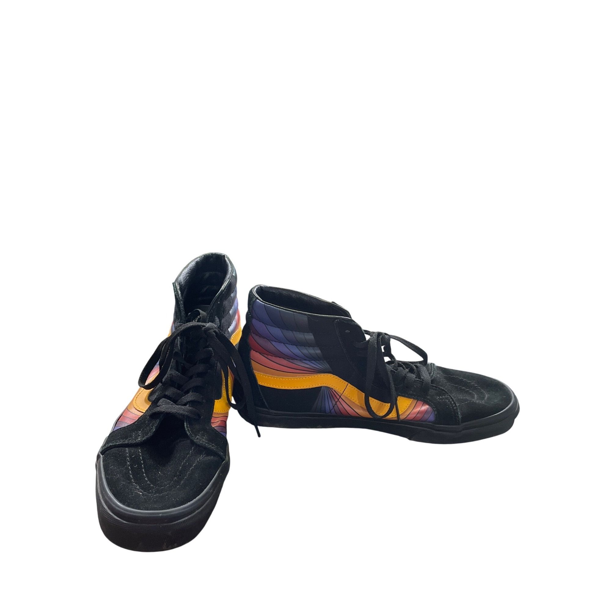 Vans Vans Mens Black Suede Rainbow High Top Skater Sneakers Size Size US 11.5 / EU 44-45 - 1 Thumbnail