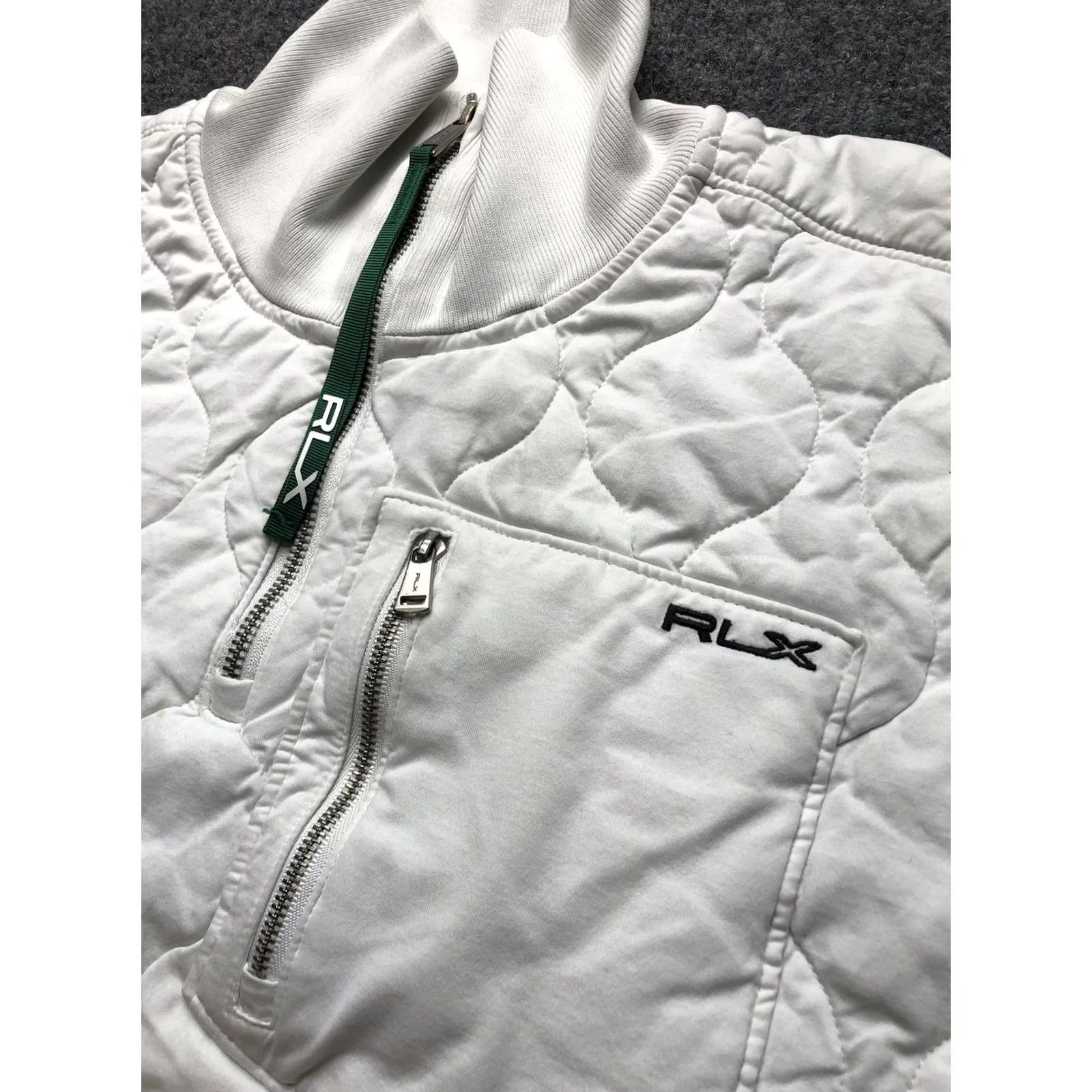 RLX Ralph Lauren RLX Ralph Lauren Golf Jacket Mens Small White Quilted 1/2 Zip Pullover Insulated Size US S / EU 44-46 / 1 - 4 Thumbnail