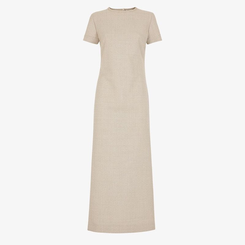 Fendi o1s1wg110226 Maxi Dress in Beige Size L / US 10 / IT 46 - 1 Thumbnail
