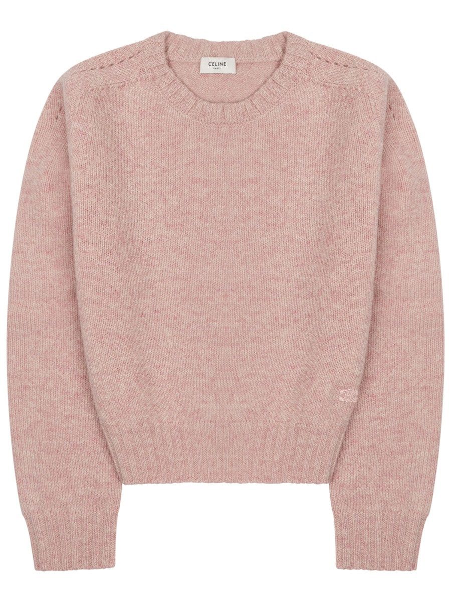 Celine CELINE round neck sweater - PINK Size L / US 10 / IT 46 - 1 Thumbnail