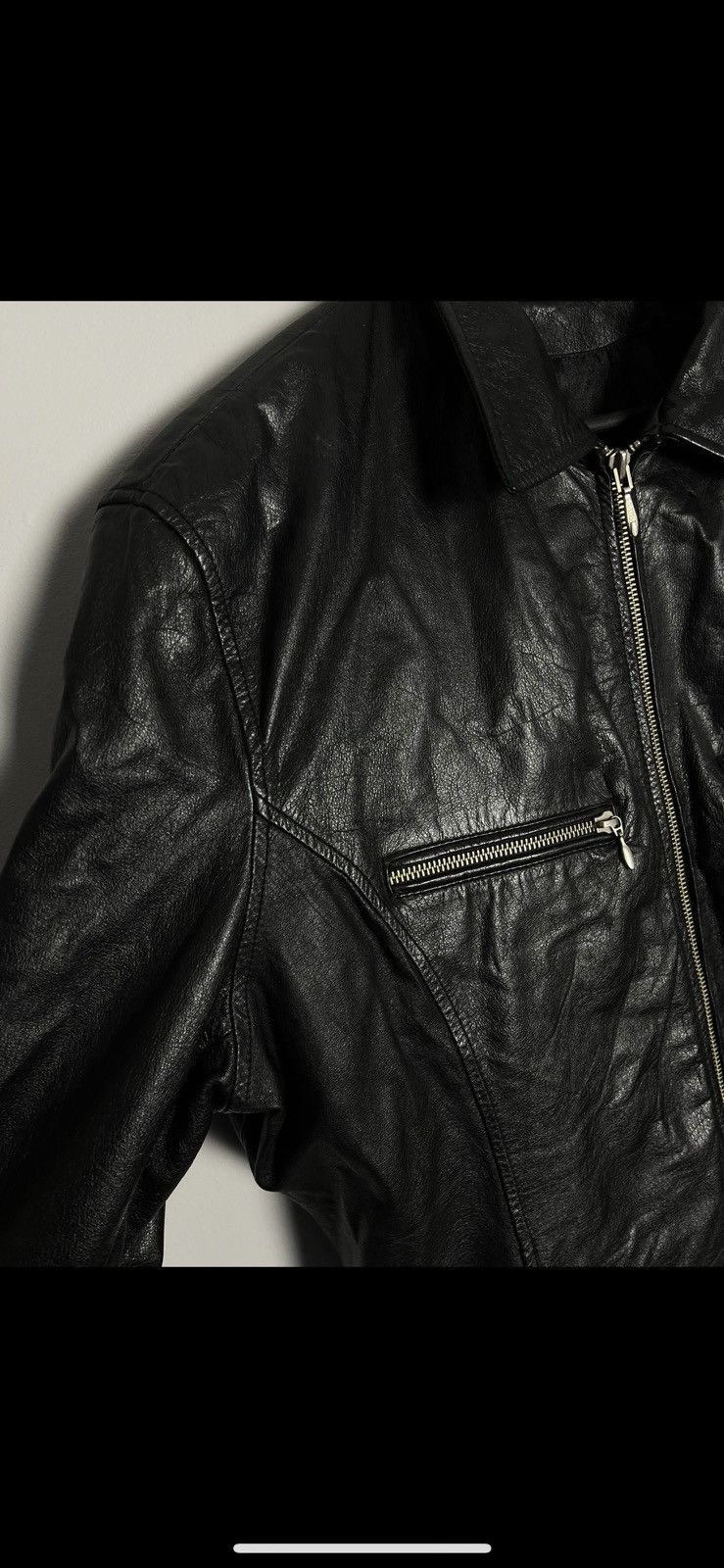 Leather × Vintage Vintage leather jacket y2k punk rock hype Size US XL / EU 56 / 4 - 4 Thumbnail