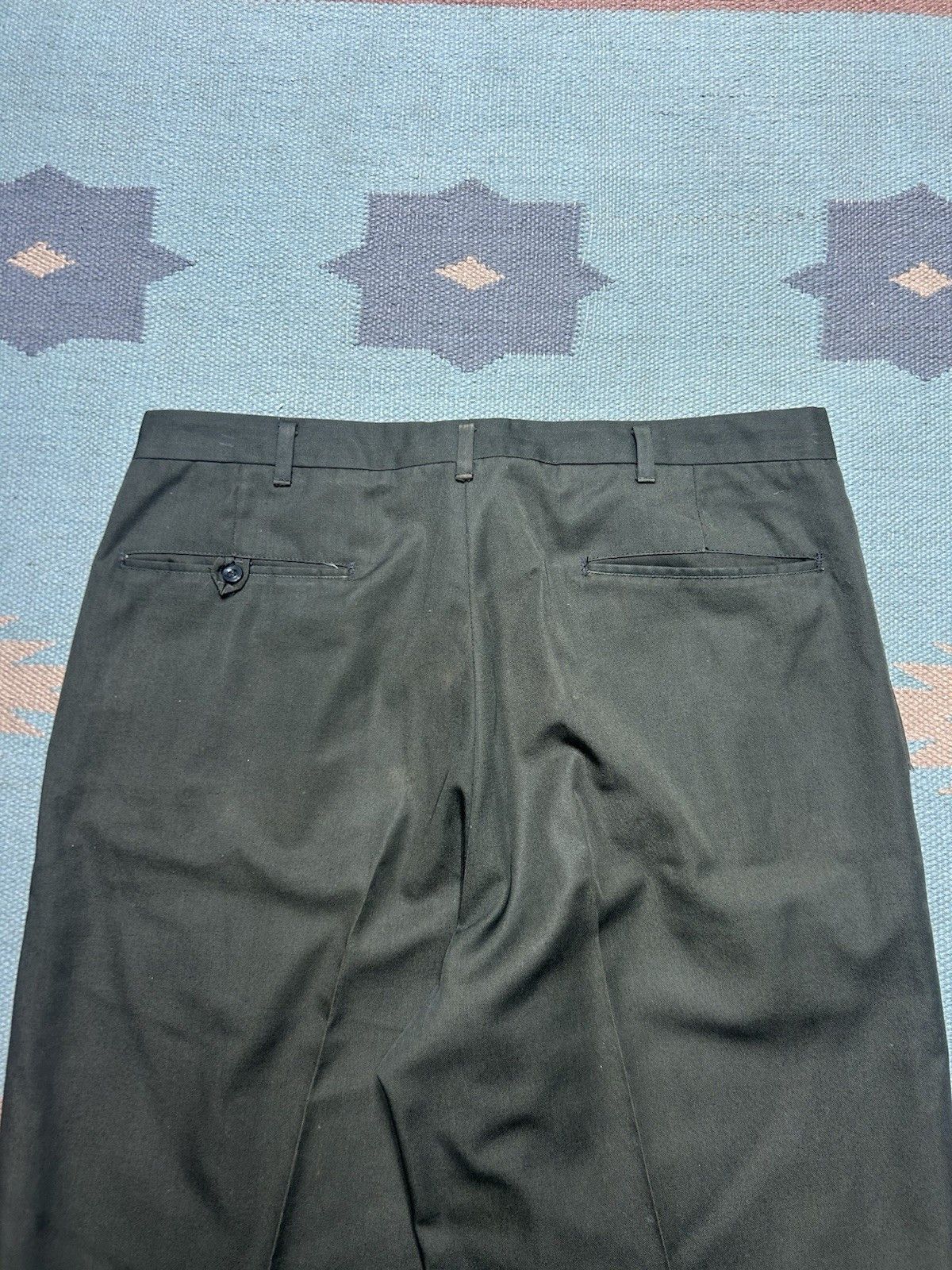 Vintage Vtg 60s 70s koratron work pants dark green workwear 33x30 Size US 33 - 9 Thumbnail
