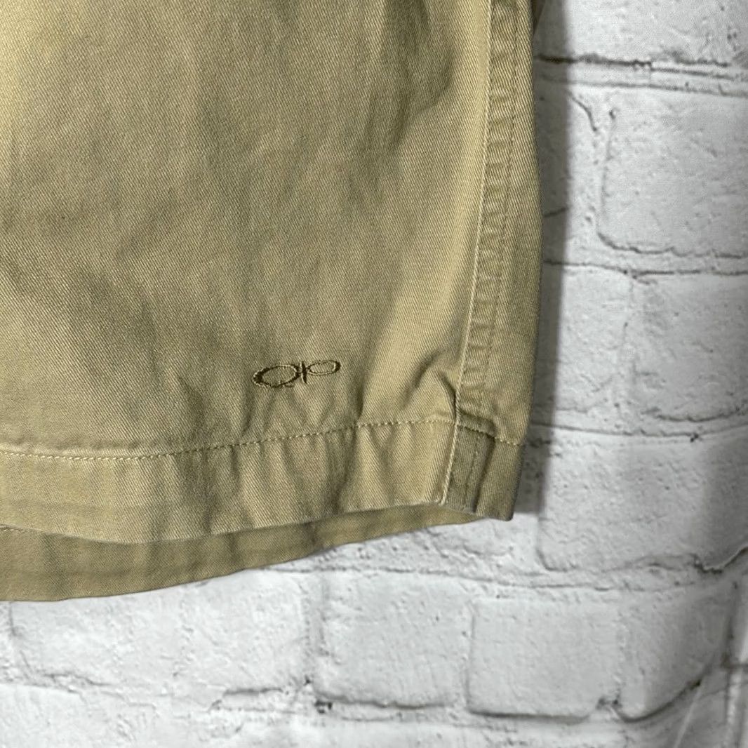 Ocean Pacific VINTAGE Ocean Pacific Tan Shorts Mens L Elastic Waist Drawstring Chino Brown Style 20488 Mens Size US 33 - 2 Thumbnail