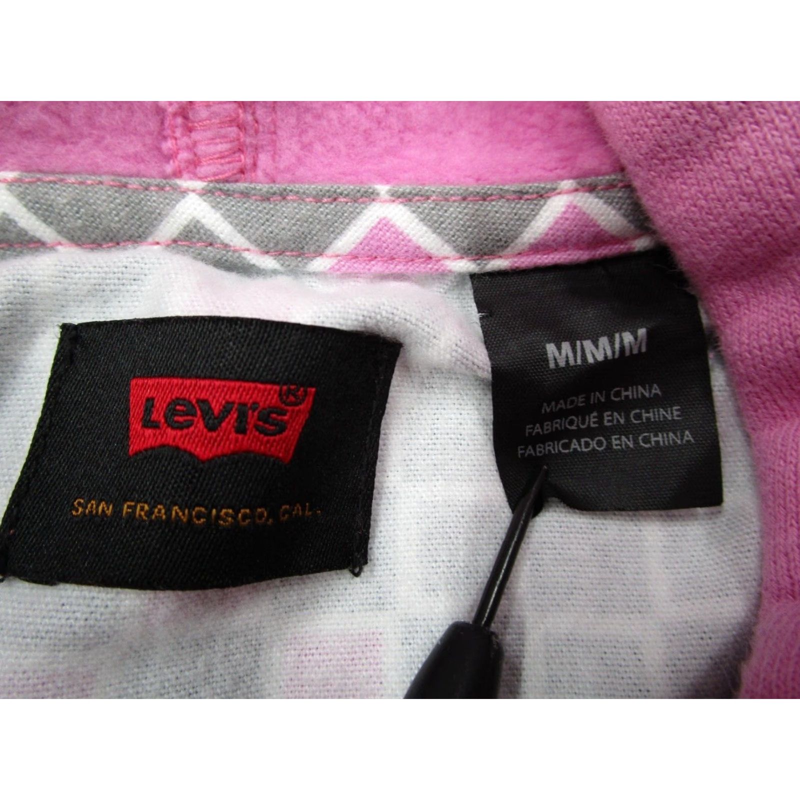 Levi's VINTAGE Levi's Hoodie Men Medium Pink Check Long Sleeve Pullover Heavyweight Zip Closure Retro Logo Size US M / EU 48-50 / 2 - 3 Thumbnail