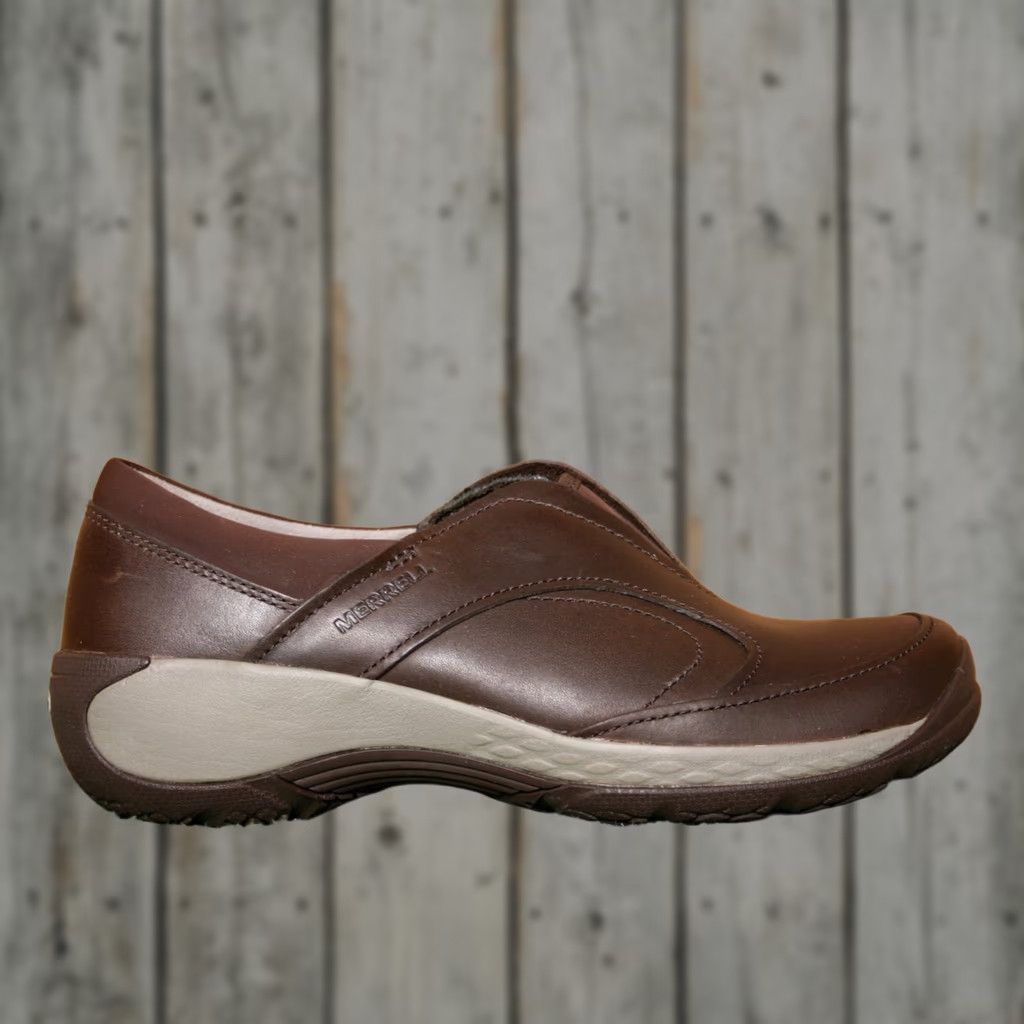 Merrell Merrell Encore Slip-On Moccasin Espresso Brown Leather Women's US 7 Slip-On Casual Shoes Size ONE SIZE - 1 Thumbnail