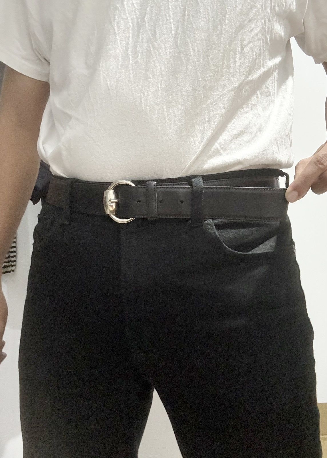 Gucci Gucci Black Leather Belt Size ONE SIZE - 8 Thumbnail