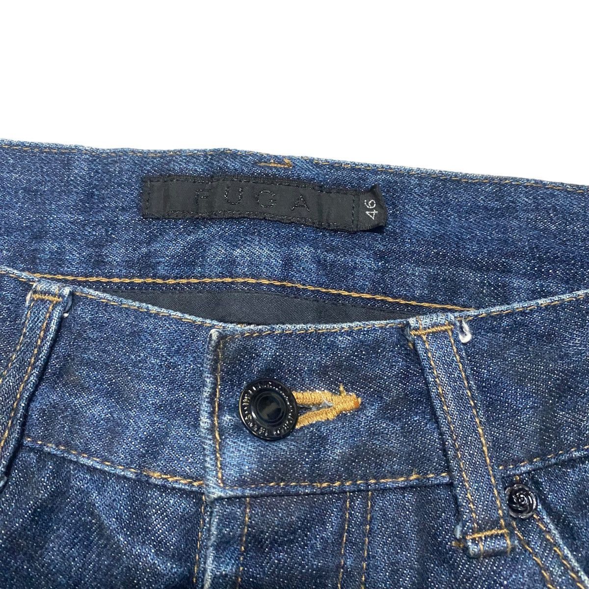 GOSTAR DE FUGA FUGA Coated Oiled Denim Flare Jeans Distressed Size US 32 / EU 48 - 6 Thumbnail