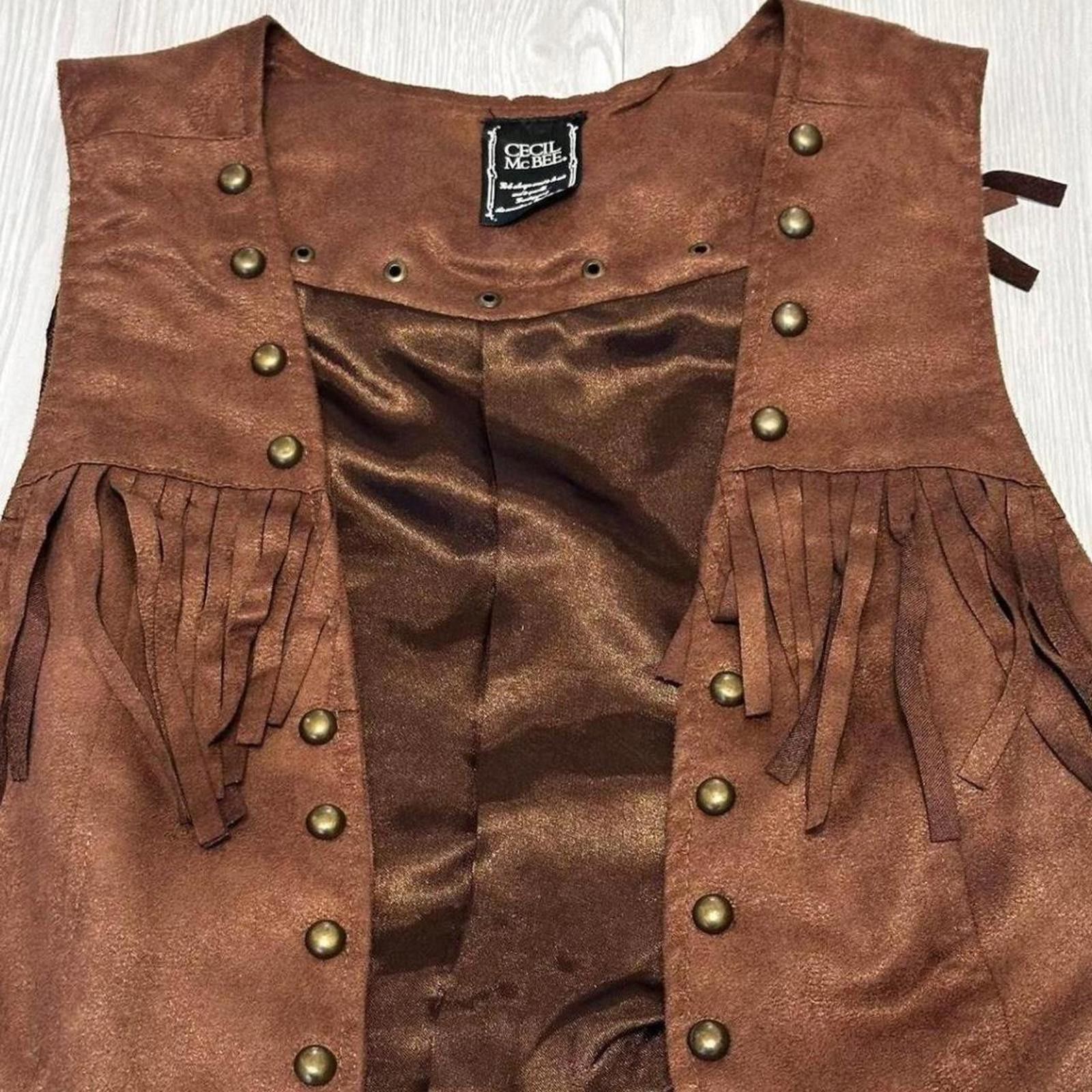 Other Western cowgirl style leather brown vest top Size XS / US 0-2 / IT 36-38 - 2 Thumbnail