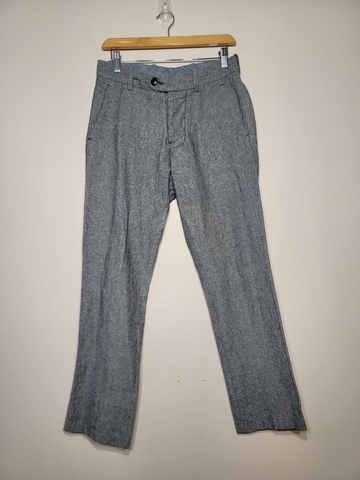 Gustin Gustin Grey Herringbone Pant Sz 29/30 Quiet Lux Minimalist Size 36R - 6 Thumbnail