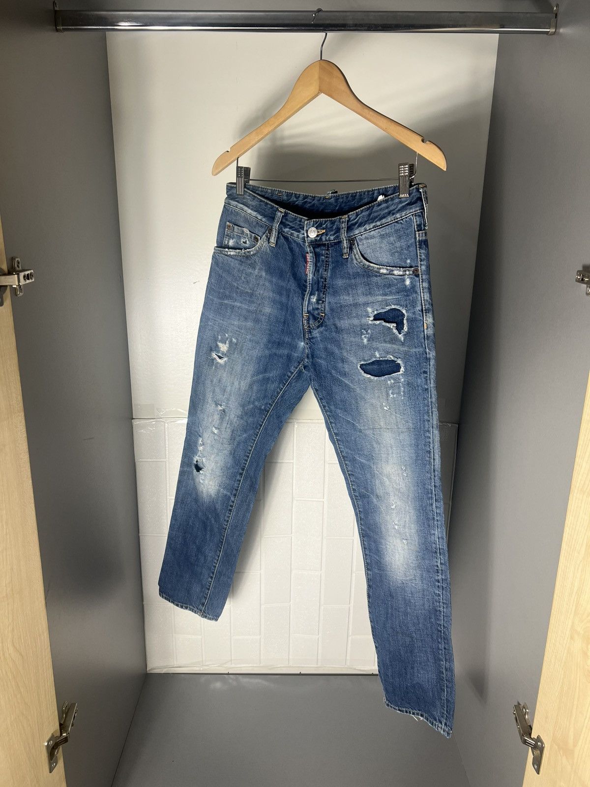 Dsquared2 × Vintage VERY RARE DSQUARED2 DENIM JEANS ITALIAN DESIGNER LUXURY Y2K Size US 32 / EU 48 - 5 Thumbnail
