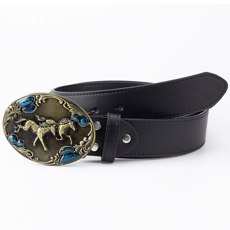 Designer New Design Vintage Belt Riveted Belts Menswear Accessories Size ONE SIZE - 4 Thumbnail