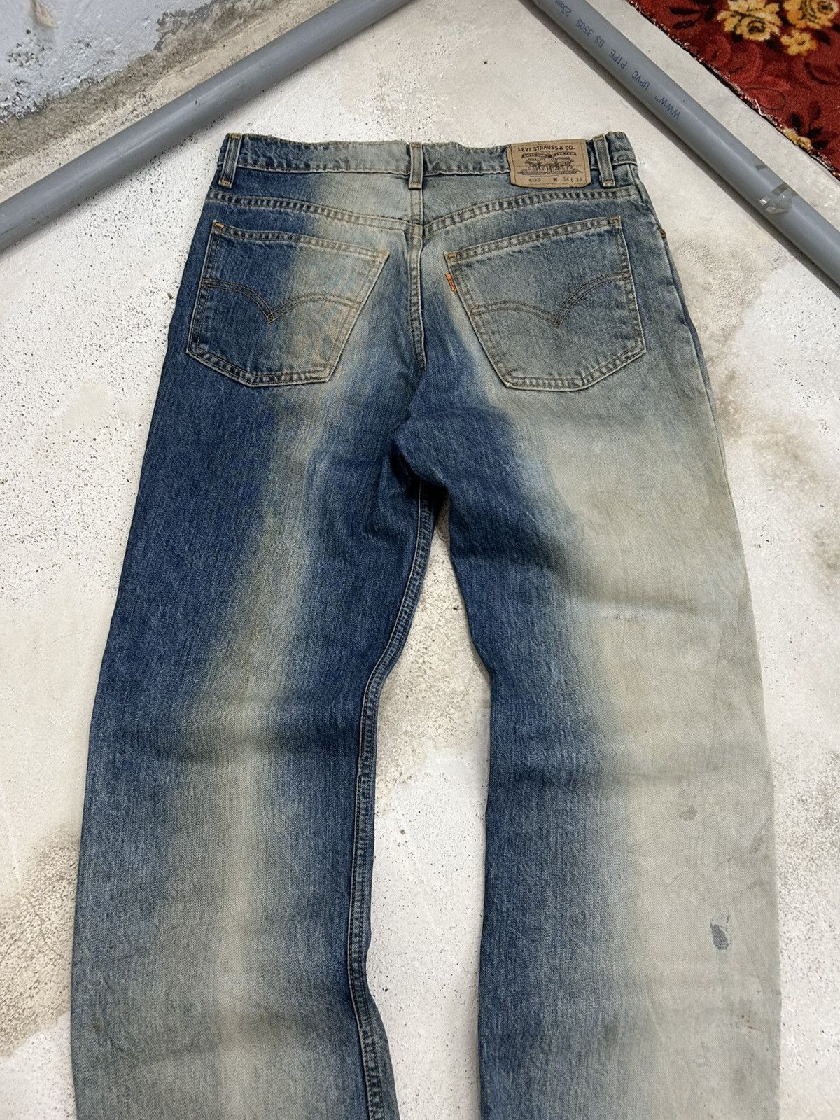 Levi's Vintage Levis 605 Orange Tab Acid Washed Baggy Size US 31 - 15 Thumbnail