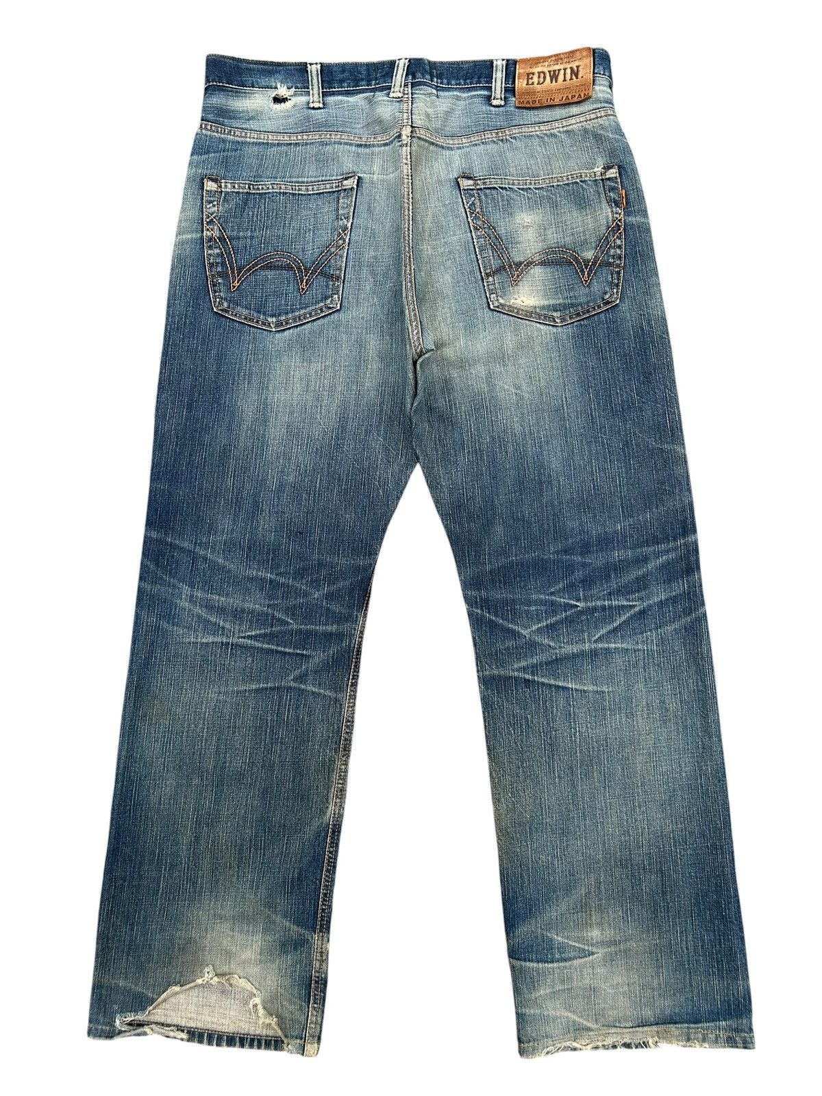 Kapital Vintage Edwin 505V Selvedge Thrashed Denim Jeans Size US 40 / EU 56 - 11 Thumbnail