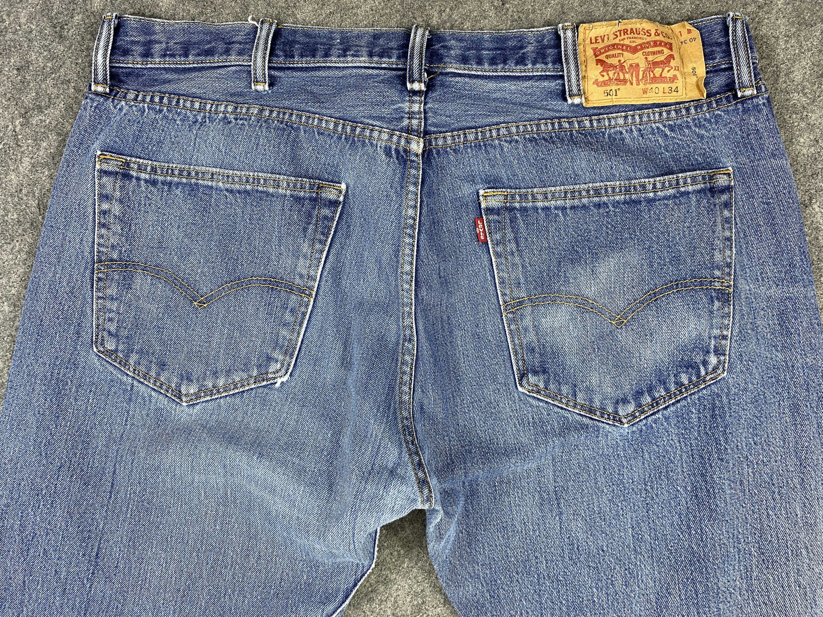 Levi's Blue Vintage Levi's 501 Jeans 39x32 Denim -JN1508 Size US 39 - 4 Thumbnail