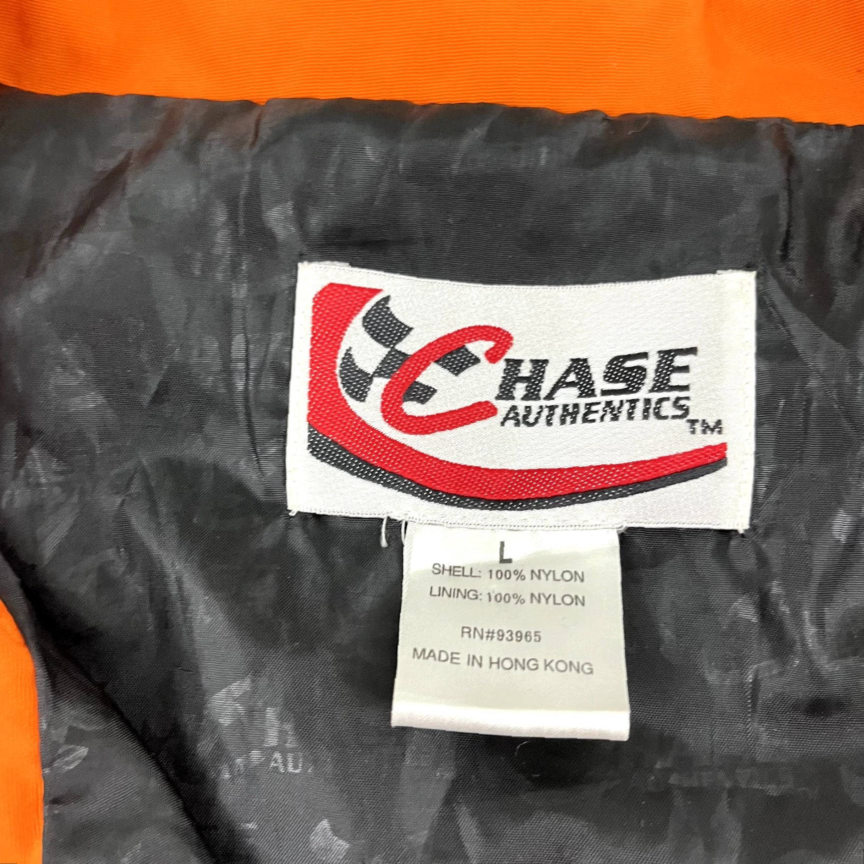 Chase Authentics TONY STEWART Jacket Mens Large Orange Black Nascar Home Depot Windbreaker Retro Size US L / EU 52-54 / 3 - 4 Thumbnail