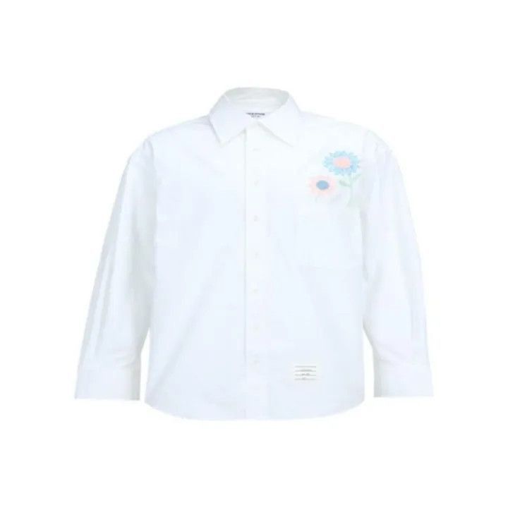 Thom Browne Thom Browne White Button-Up Long Sleeve Shirt -2507 Size US M / EU 48-50 / 2 - 5 Thumbnail
