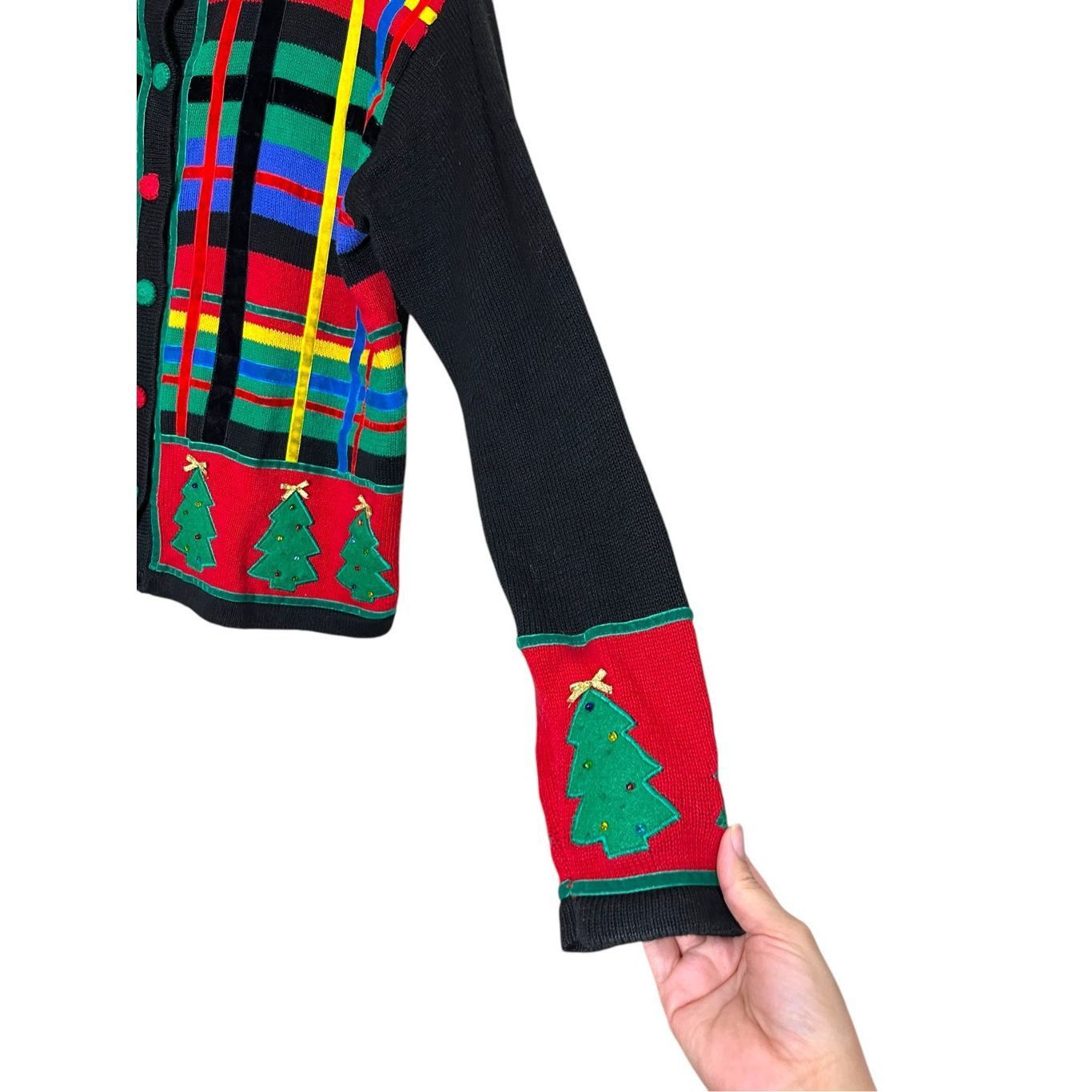 Other Vintage Paul Harris Design Christmas Tree Sweater Cardigan S Size S / US 4 / IT 40 - 6 Thumbnail