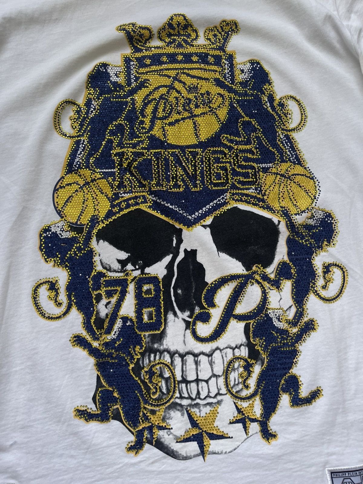 Philipp Plein Philipp Plein, Plein Kings 78 'Old' T-shirt Size-Large White Size US L / EU 52-54 / 3 - 4 Thumbnail