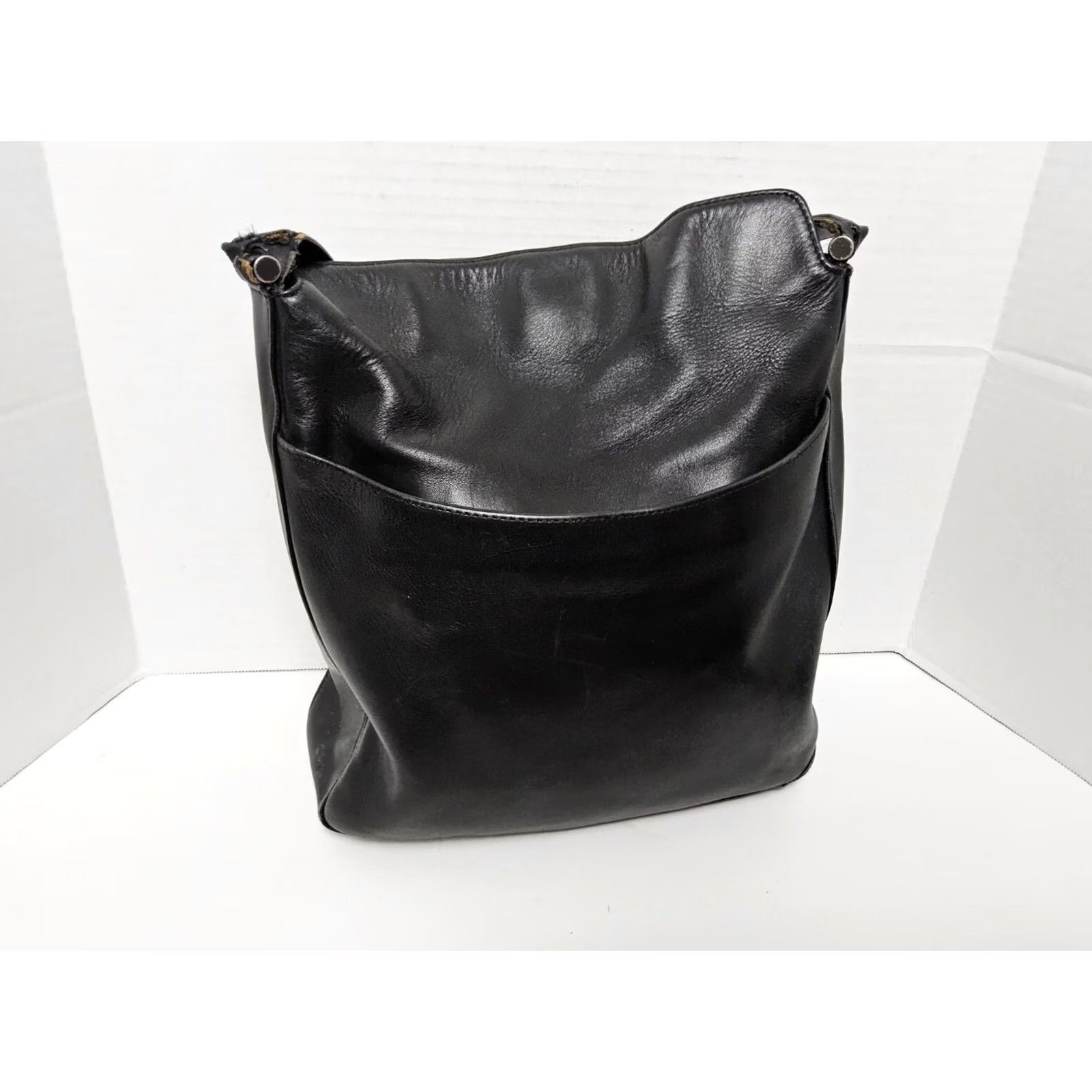 Coach VINTAGE Coach Shoulder Bag Purse Unisex Adults Leather Black 9180 USA 12.5x11.5x3.5 Size ONE SIZE - 3 Thumbnail