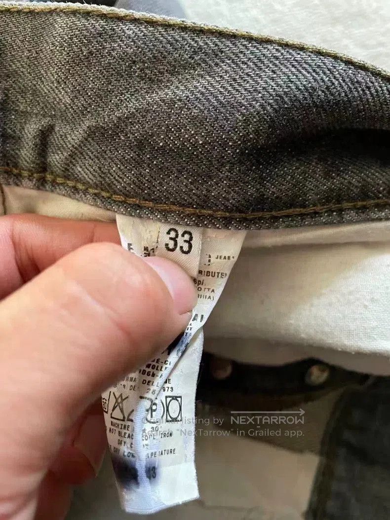 Helmut Lang Helmut Lang Gray Black Raw Denim Jeans 33. Size US 33 - 3 Thumbnail