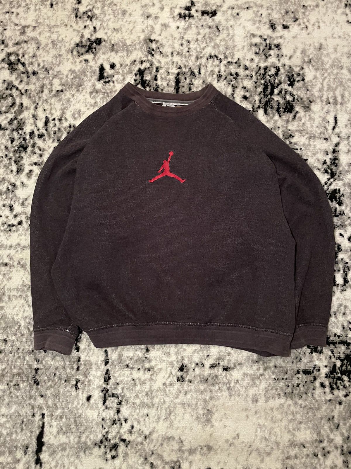 Jordan Brand × Nike × Vintage Sweater Jordan Vintage Crazy Fit Streetwear 80s Big Logo Size US L / EU 52-54 / 3 - 1 Thumbnail