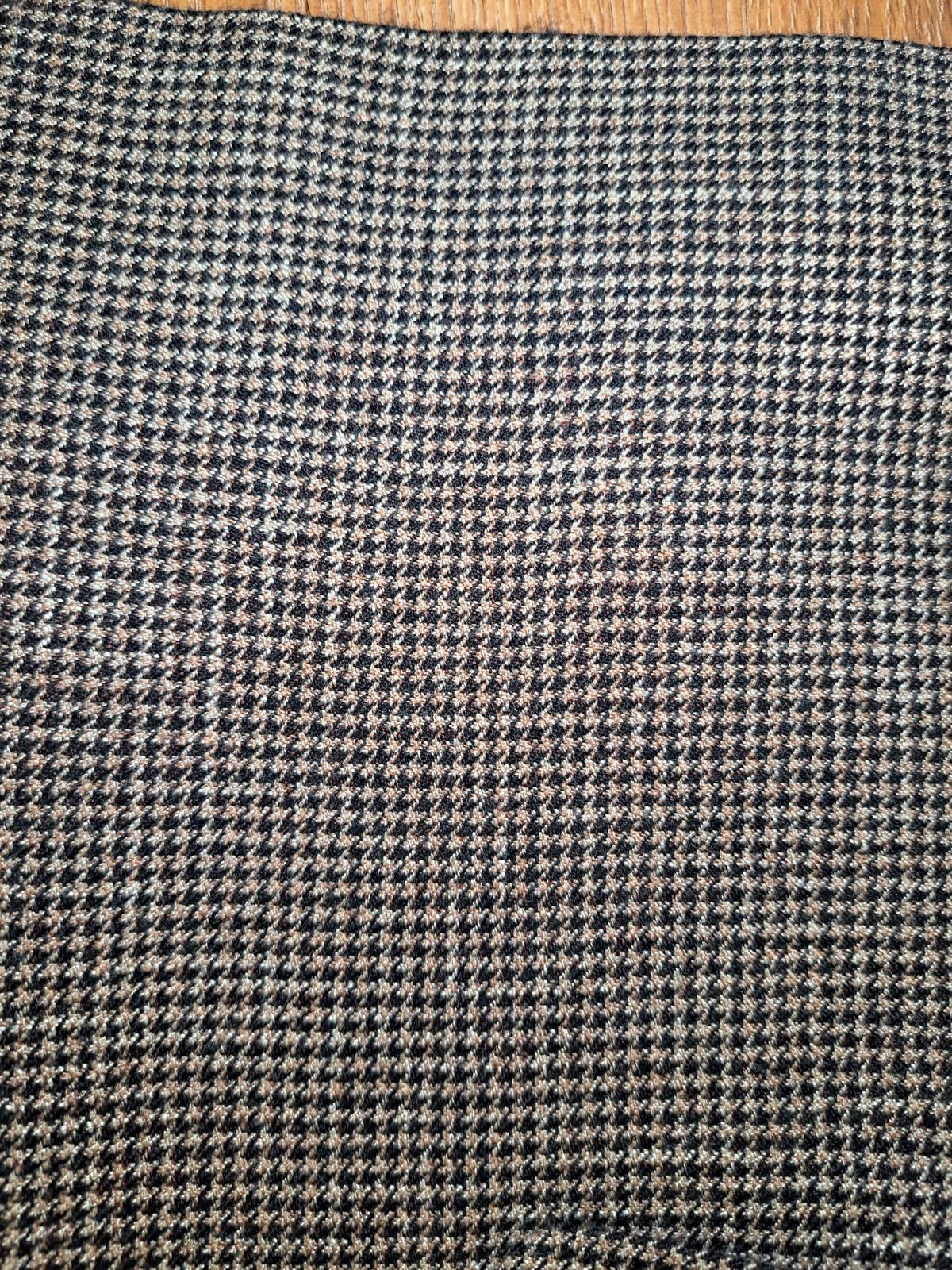 Hickey Freeman Hickey Freeman Sport Coat Mens 44S Brown Houndstooth Wool Size 44S - 6 Thumbnail