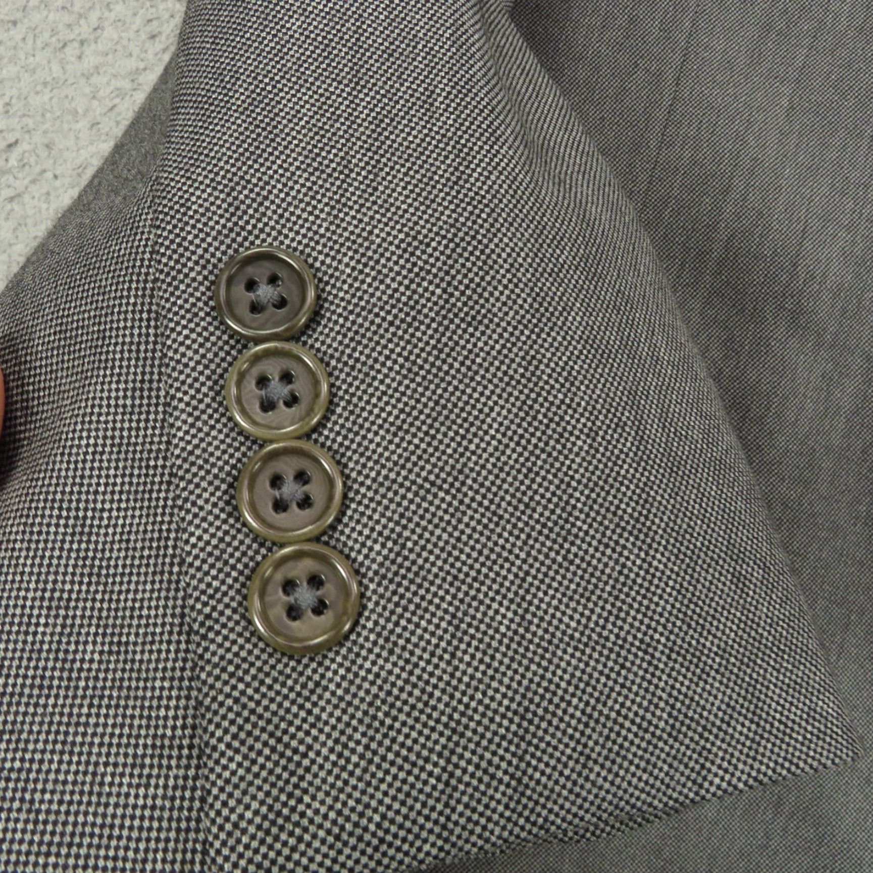 Loro Piana Daniel Cremieux Suit 44R Charcoal Loro Piana Birdseye Pleated Trousers 38x30 Wool 2 Piece Men Regular Vintage No Size 44R - 2 Thumbnail