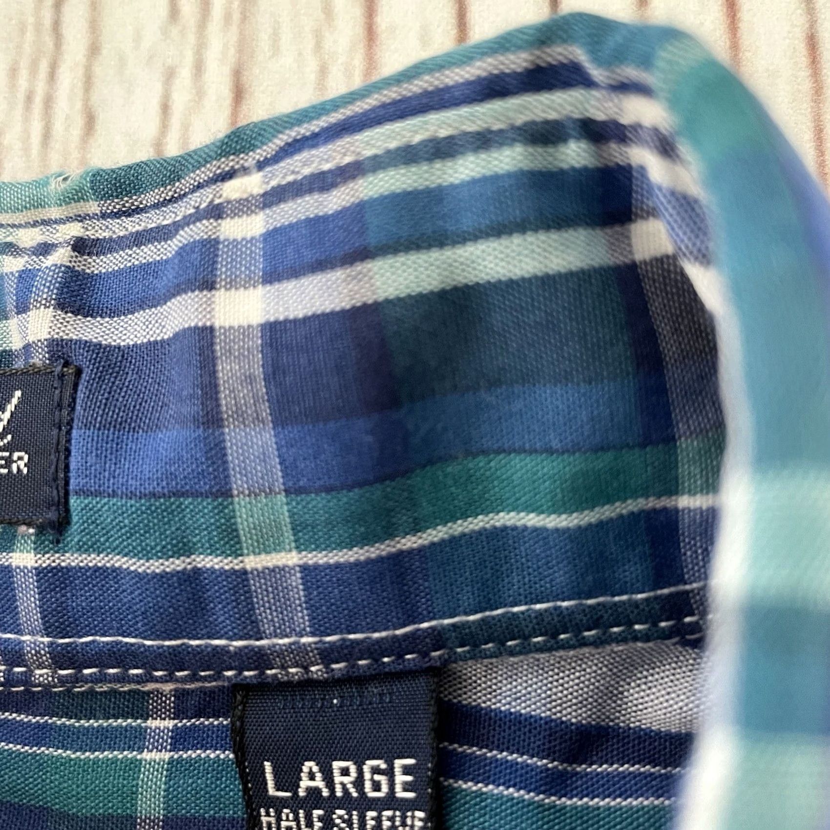 Gant GANT Foxhunt Plaid Shirt Mens Large Blue Short Sleeve Button-Up Size US L / EU 52-54 / 3 - 3 Thumbnail