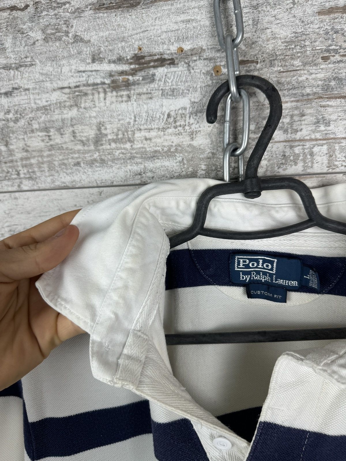 Polo Ralph Lauren × Vintage Mens Vintage Polo Ralph Lauren Polos rugby T-shirt stripes Size US L / EU 52-54 / 3 - 10 Thumbnail
