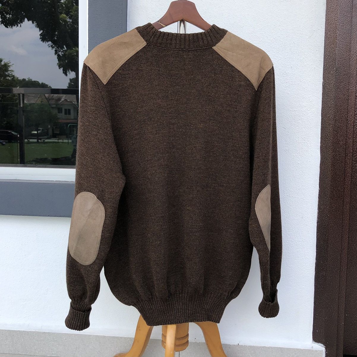 Burberry Vintage Burberrys Suede Elbow Patches 100% Pure New Wool Size US M / EU 48-50 / 2 - 6 Thumbnail