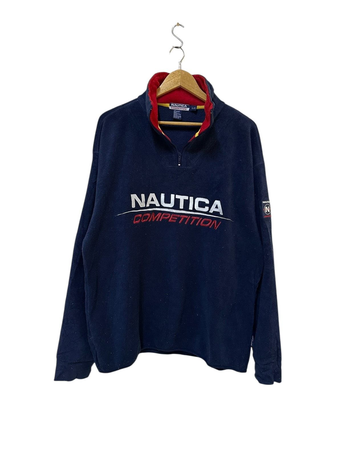 Vintage Nautica Competition Sweatshirt Half Zipper Fleece