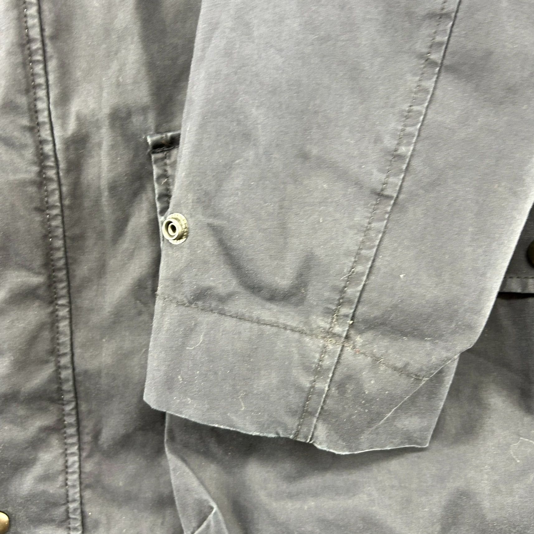 Wallace & Barnes Wallace & Barnes Jacket Men M Blue Navy Chore Barn Coat Field Military Cotton RARE 90s Parka Full Zip Lined Workwear Casual Vintage No Size US M / EU 48-50 / 2 - 6 Thumbnail