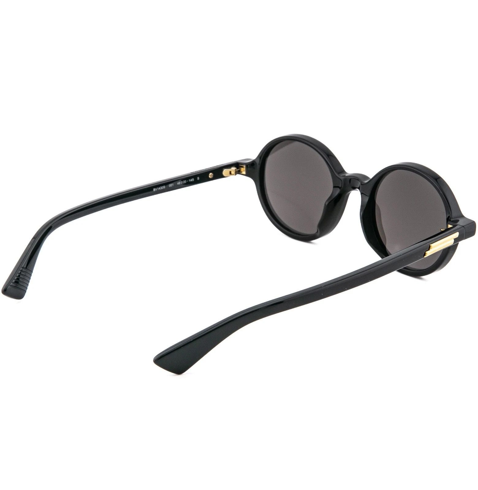 Bottega Veneta BOTTEGA VENETA 1430 BV1430S Black Classic Round Sunglass 001 Size ONE SIZE - 2 Thumbnail