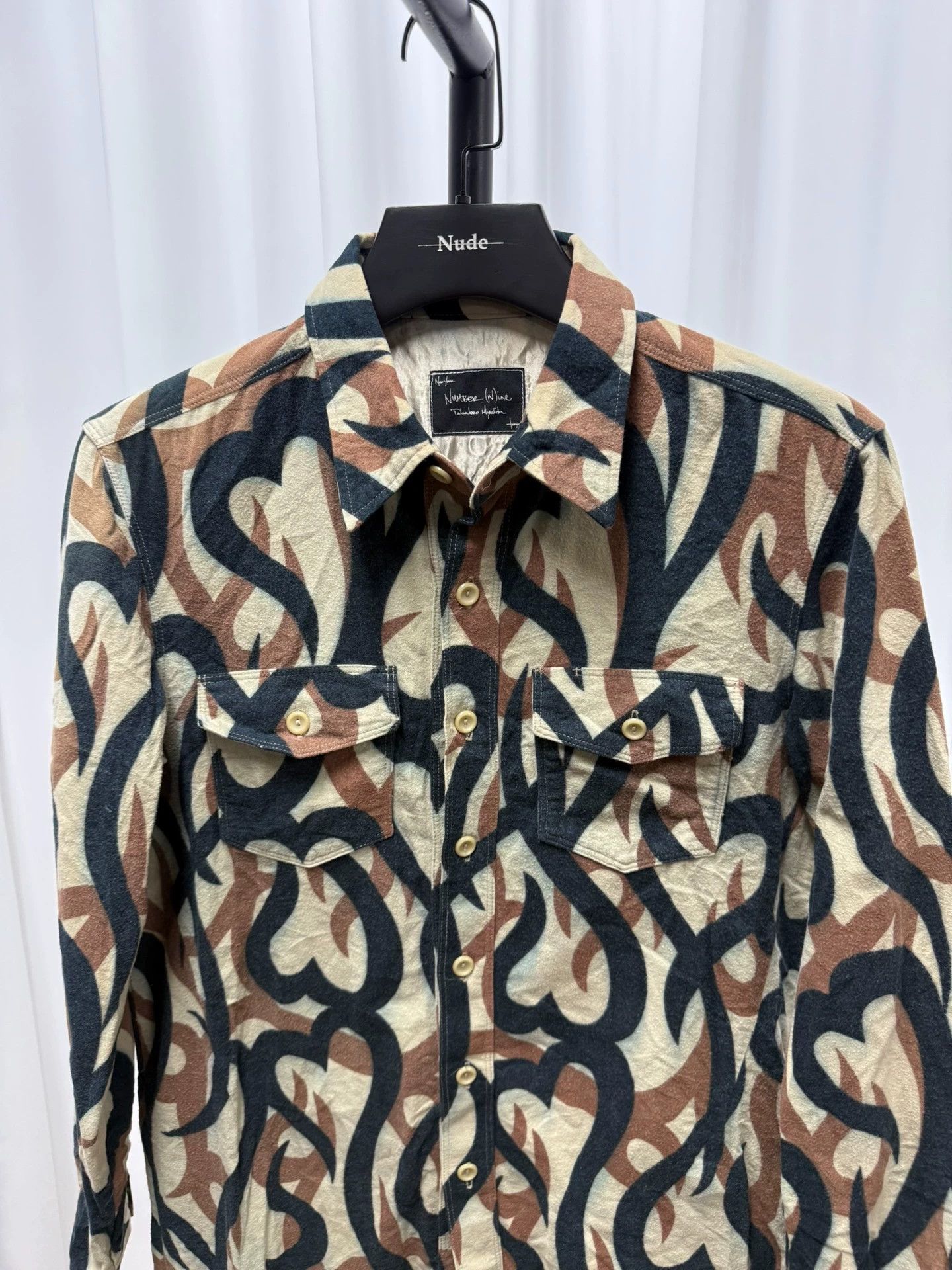 Number (N)ine Number (N)ine 04AW Thorn Pocket Shirt, Wool, Size 2 Size US M / EU 48-50 / 2 - 4 Thumbnail
