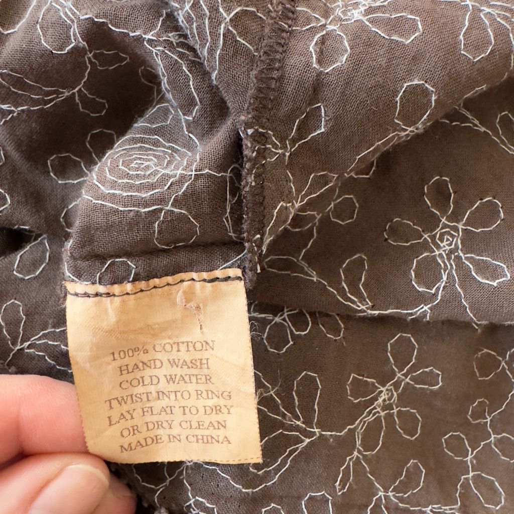 Dover Street Market Tree brown hand washed cotton embroidered strappy dress XS Size XXS / US 00 / IT 34 - 5 Thumbnail