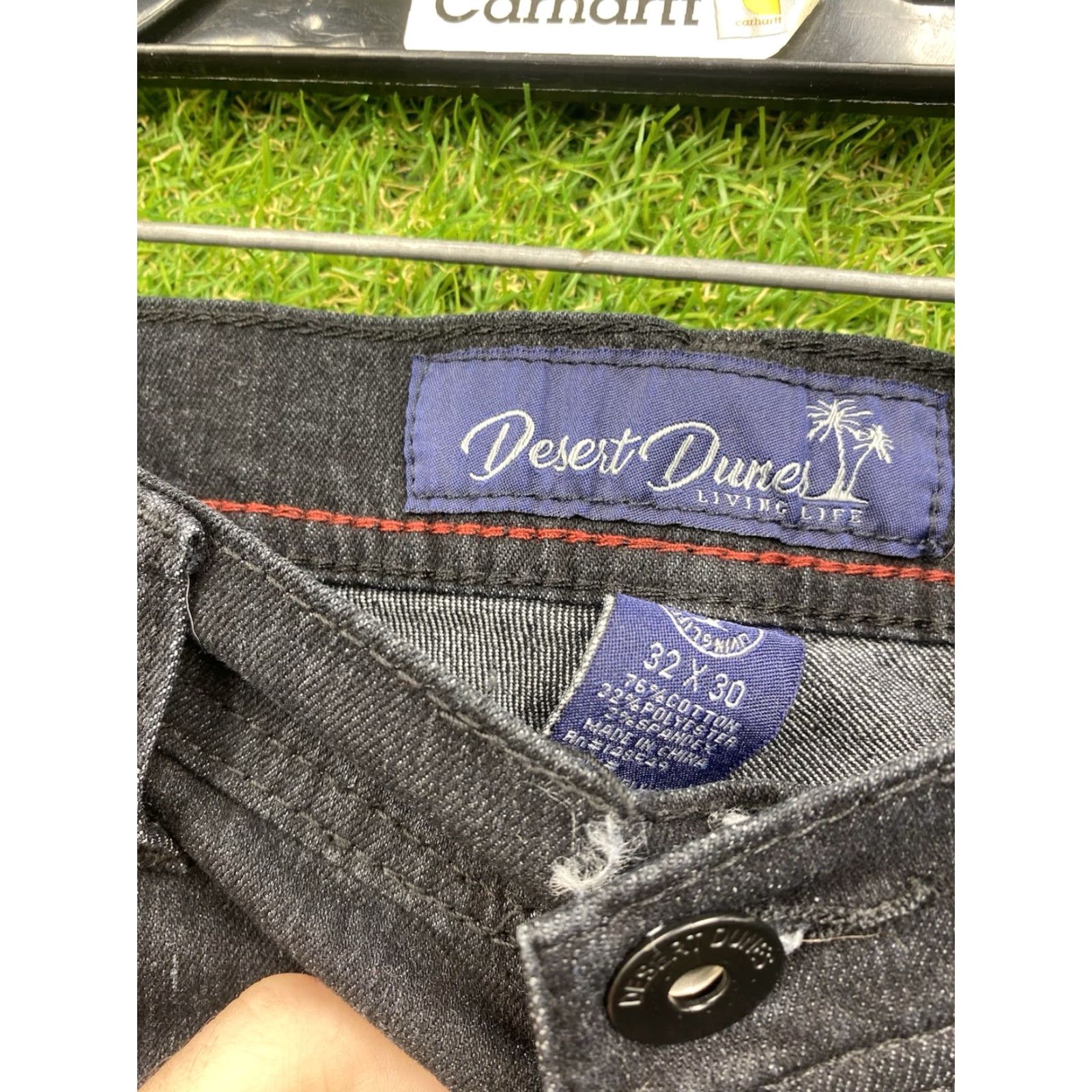 Denime Desert Dunes Jeans Mens 32x30 Slim Fit Stretch Soft Black Denim Living Life Size US 32 / EU 48 - 3 Thumbnail