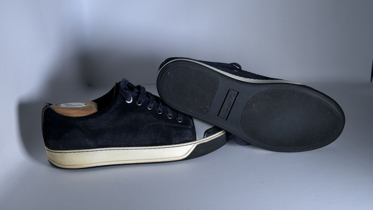 Lanvin Lanvin Blue/Black Suede and Patent Leather Low Top Sneakers Size US 6 / EU 39 - 12 Thumbnail