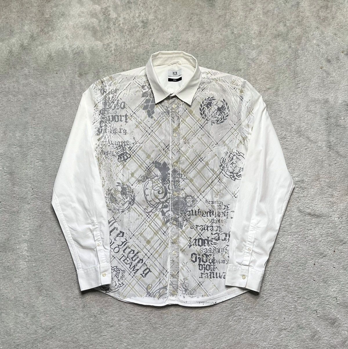 Iceberg Vintage White Button Shirt Print Fullprint Iceberg Size US L / EU 52-54 / 3 - 1 Thumbnail