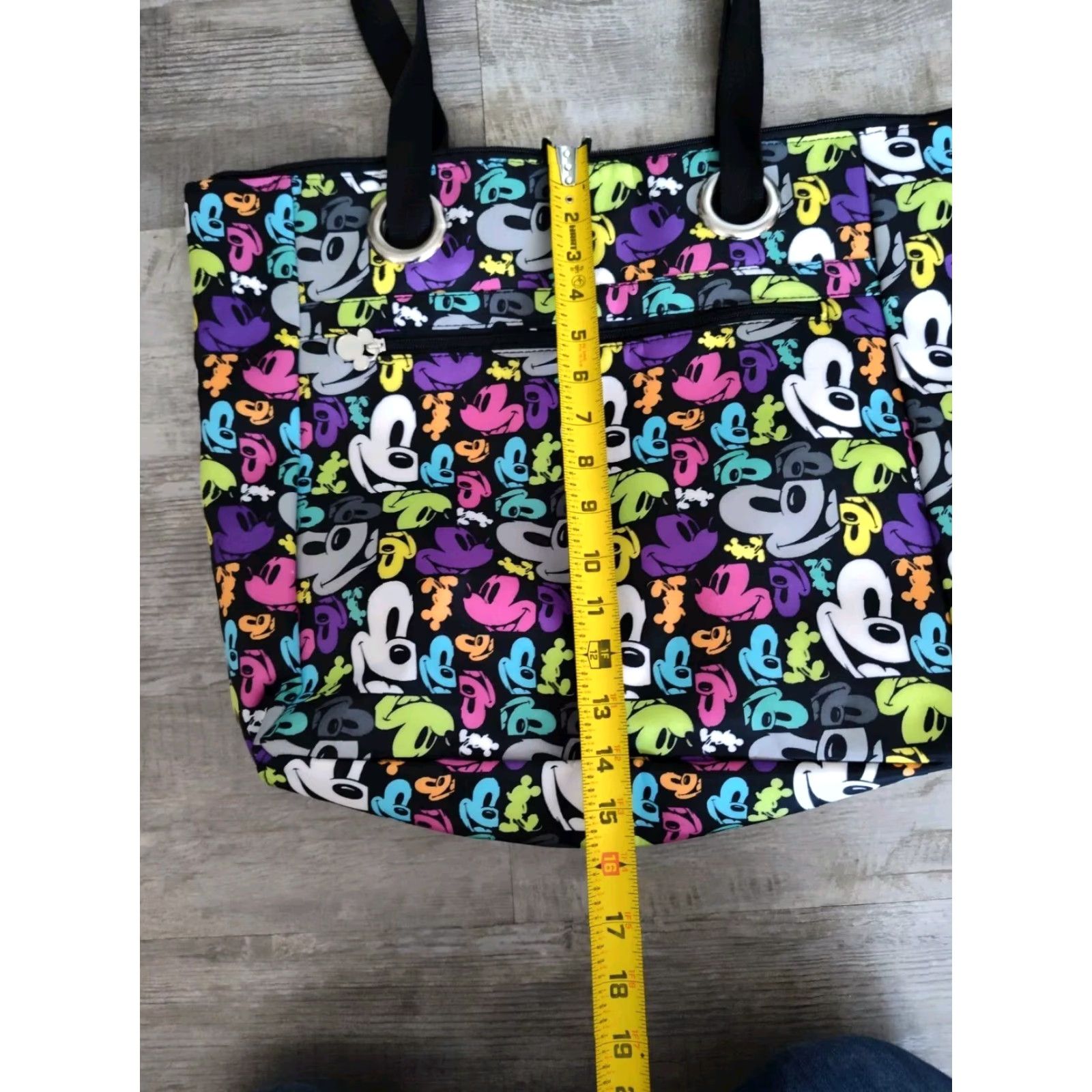 Disney Disney Parks Authentic Mickey Pop Art Tote Womens Large Multicolor Nylon Shoulder Bag Size ONE SIZE - 6 Thumbnail