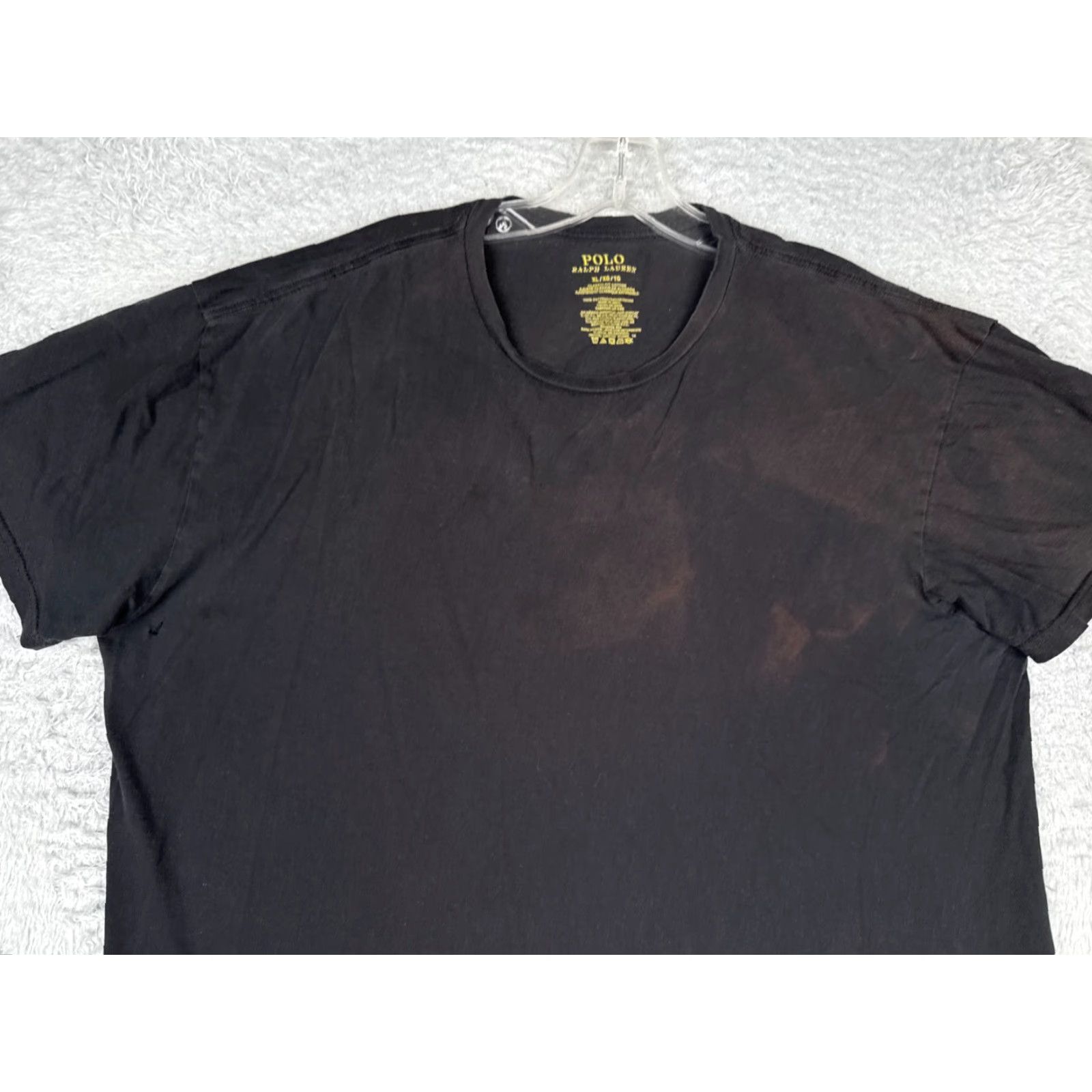 Ralph Lauren VINTAGE Ralph Lauren Shirt Adult XL Black Short Sleeve Cotton Crew READ Size US XL / EU 56 / 4 - 4 Thumbnail